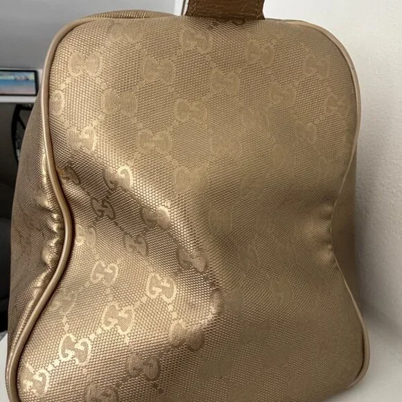 Gucci Pre-Owned - Medium Gold  GG Imprime Joy Boston bag - Picture 3 of 5